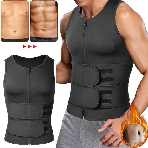 Gilet De Sauna De Compression Pour Hommes, Ceintures De Taille, Débardeur De Soutien Du Dos