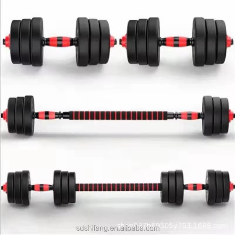 Haltères réglables 30kg 2 en 1 – Dumbbells & Barre de musculation
