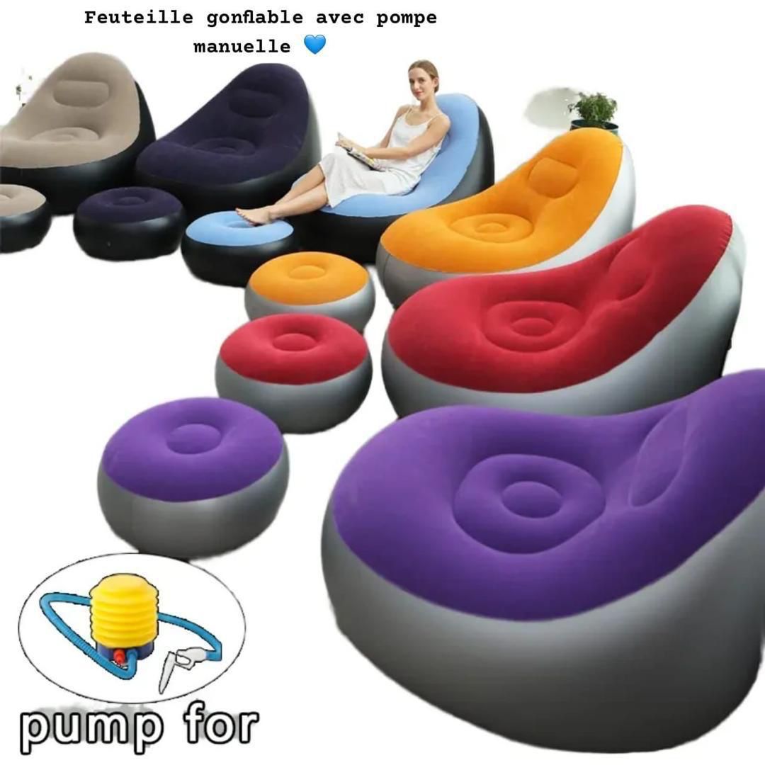 Fauteuil Gonflable avec Repose-pied