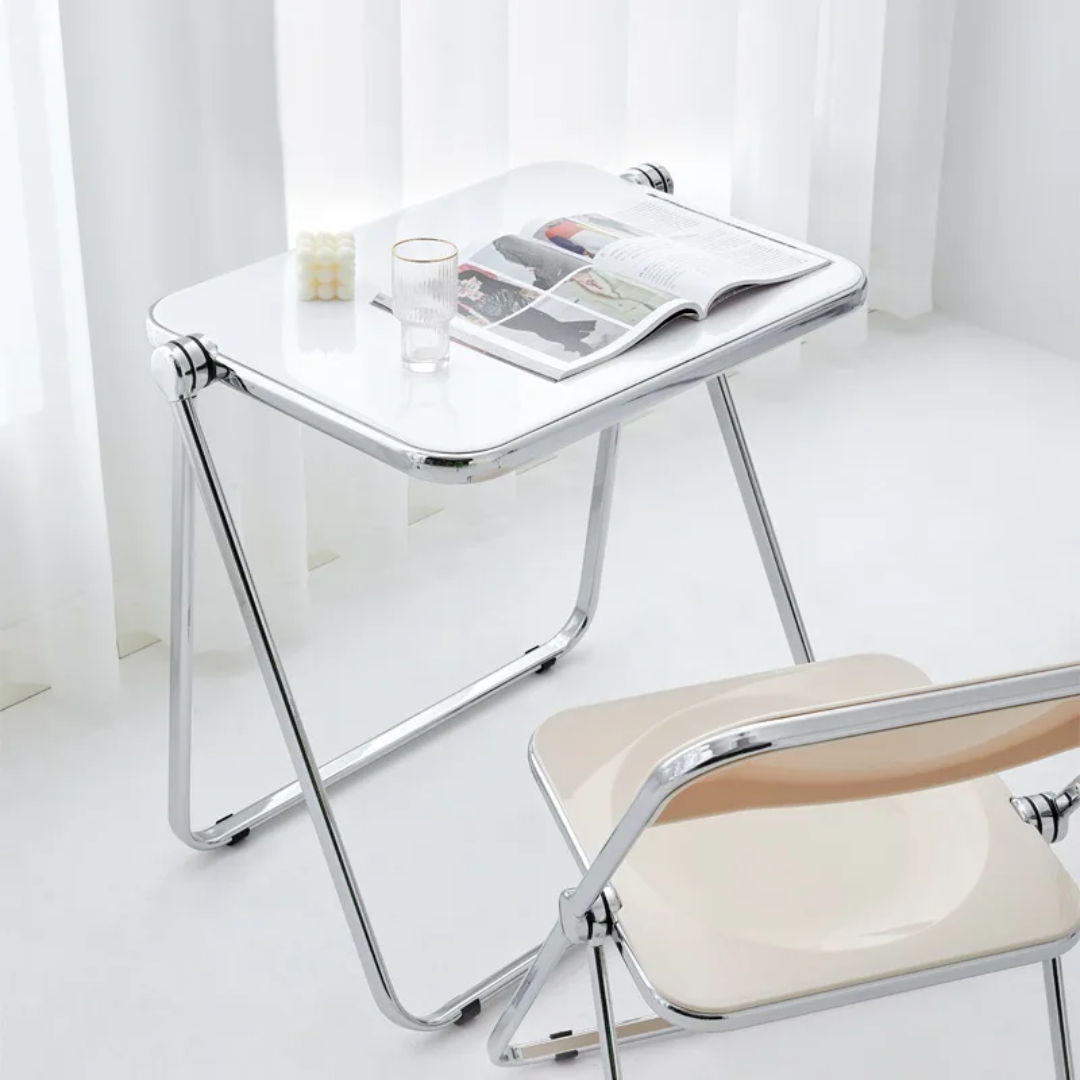 Table pliante moderne avec chaise – Design minimaliste et pratique