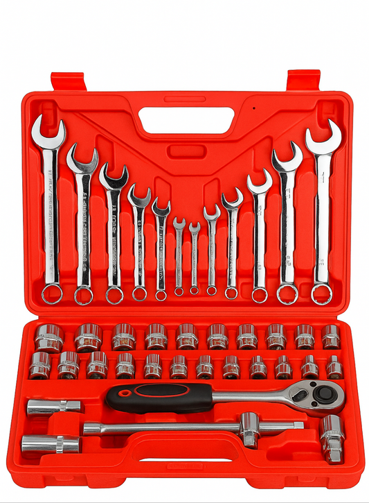 Coffret Complet de Clés Mixtes et Douilles – 37 Pièces