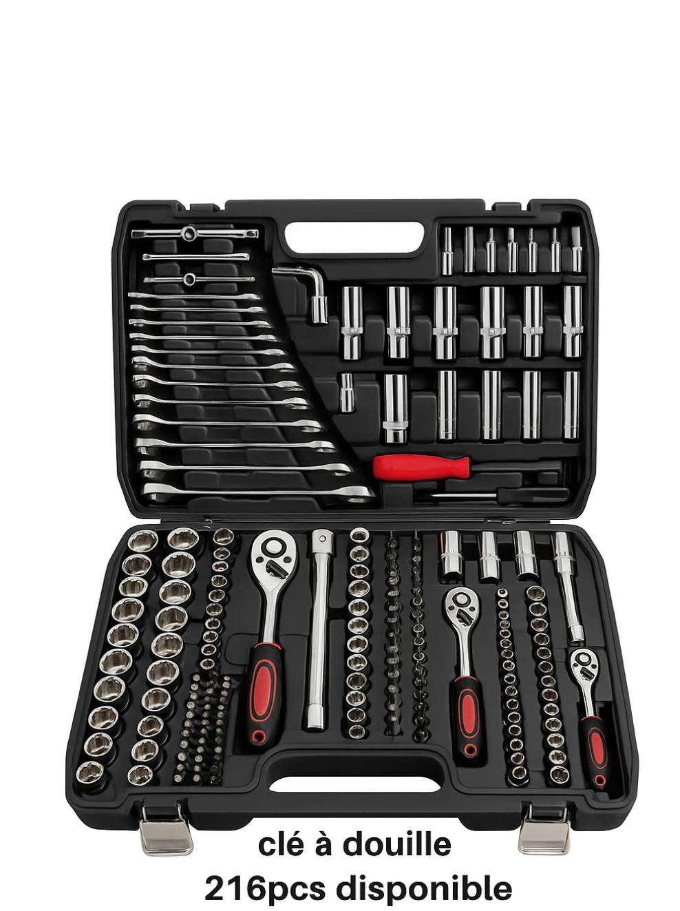Clé à Douille 216 Pièces – Coffret Complet Professionnel