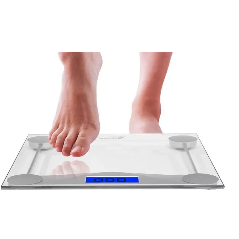 Balance Pèse-Personne Électronique Plateau En Verre.