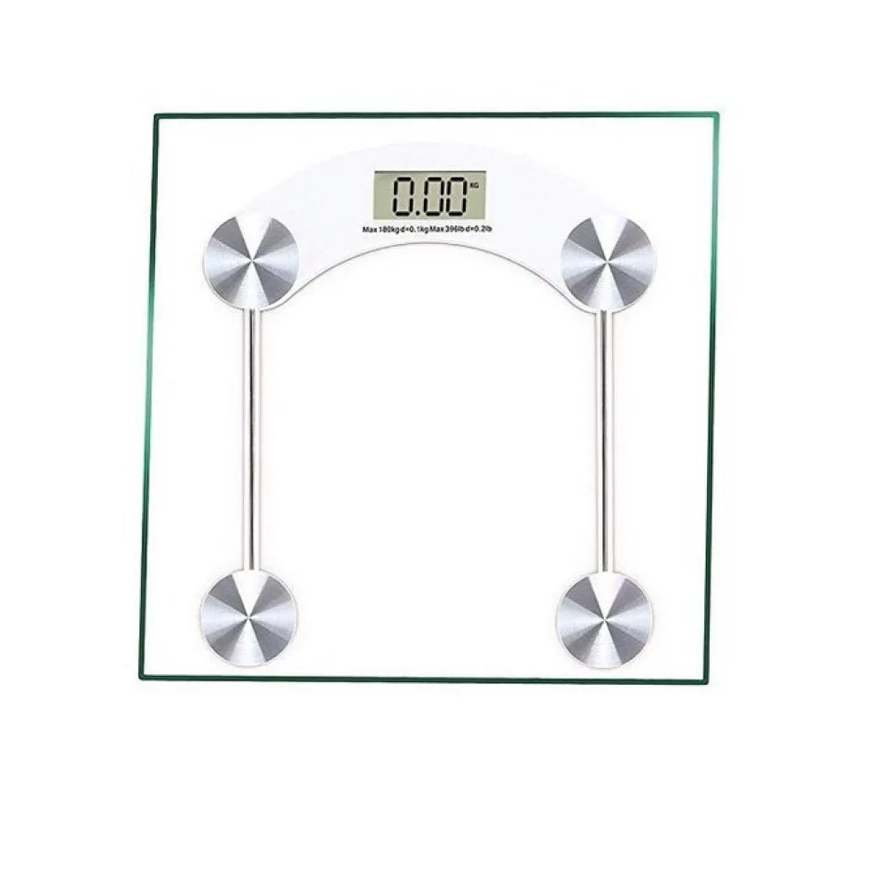 Balance Pèse-Personne Électronique Plateau En Verre.