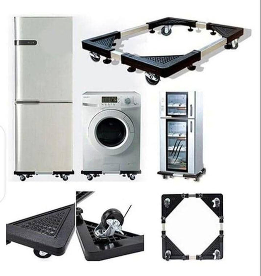 🛠️ Support Frigo Réglable pour Électroménagers – Base à Roulettes Ultra Robuste