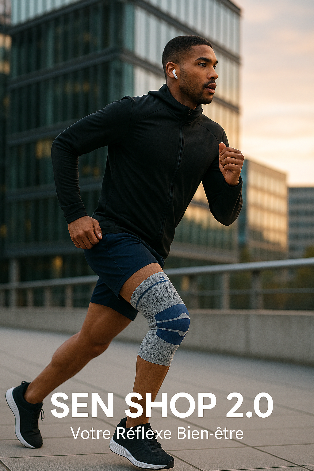 "Genouillère Ergonomique 3D avec Stabilisateur Latéral – Protection de Pointe"