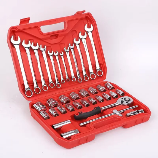 Coffret Complet de Clés Mixtes et Douilles – 37 Pièces