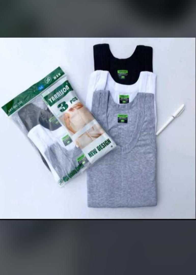 Débardeur Homme Yarrison – Lot de 3 (Gris, Blanc, Noir)