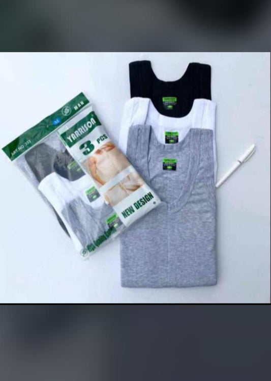 Débardeur Homme Yarrison – Lot de 3 (Gris, Blanc, Noir)