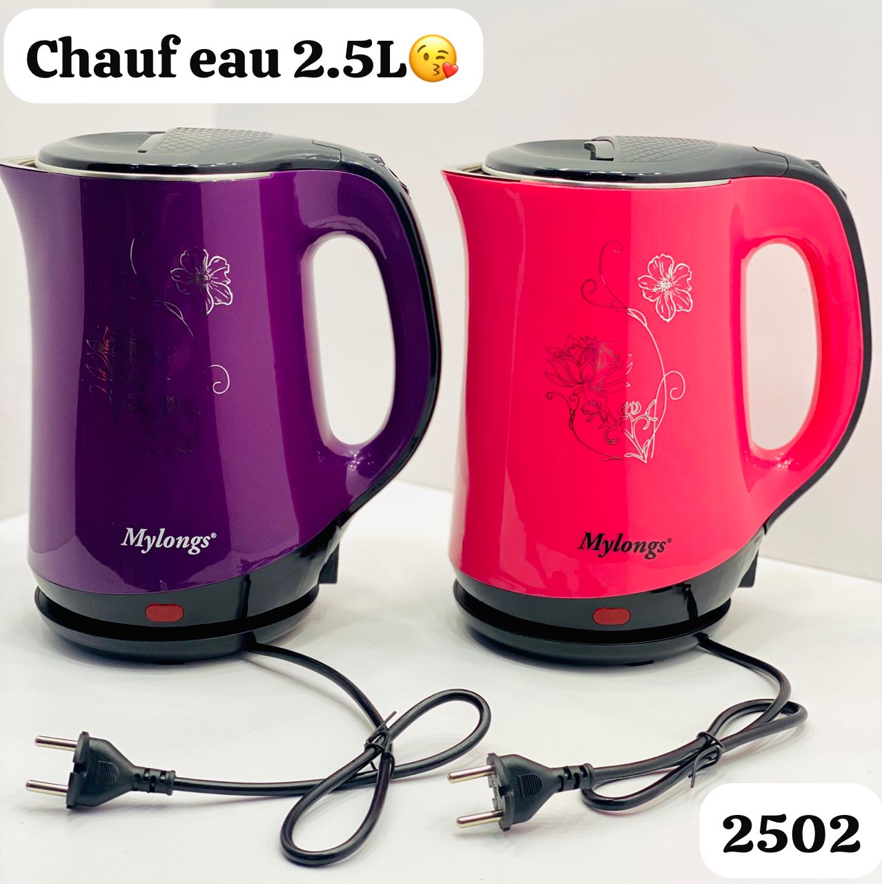 Bouilloire Électrique 2.5L – Mylongs | Chauffe-Eau Rapide et Puissant