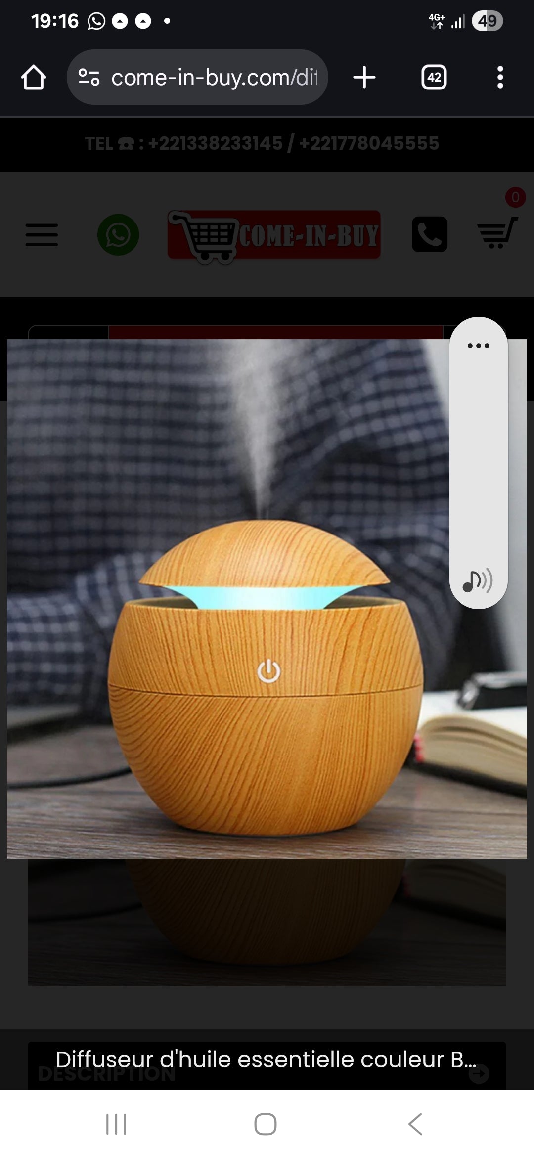 Diffuseur d'Huiles Essentielles & Humidificateur d'Air LED
