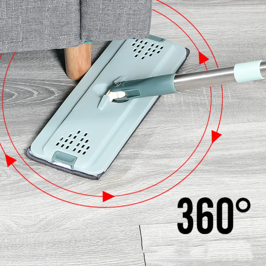 Seau Essoreur avec sérpillere plate – Rotation 360° & Double Usage Sec/Humide