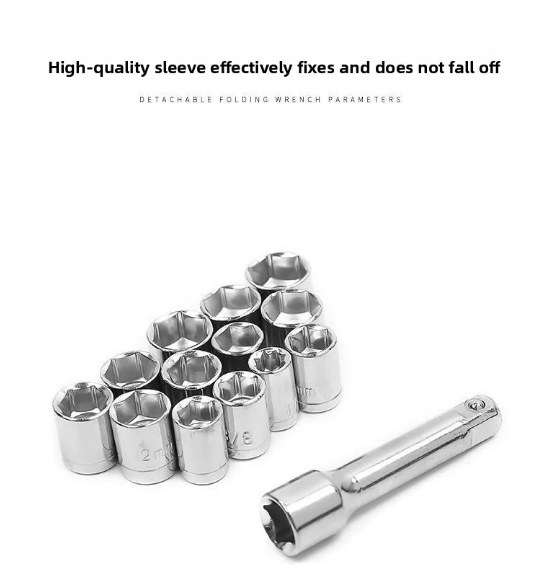 Coffret clé à douilles 40 pièces – Jeu de douilles multifonction avec cliquet