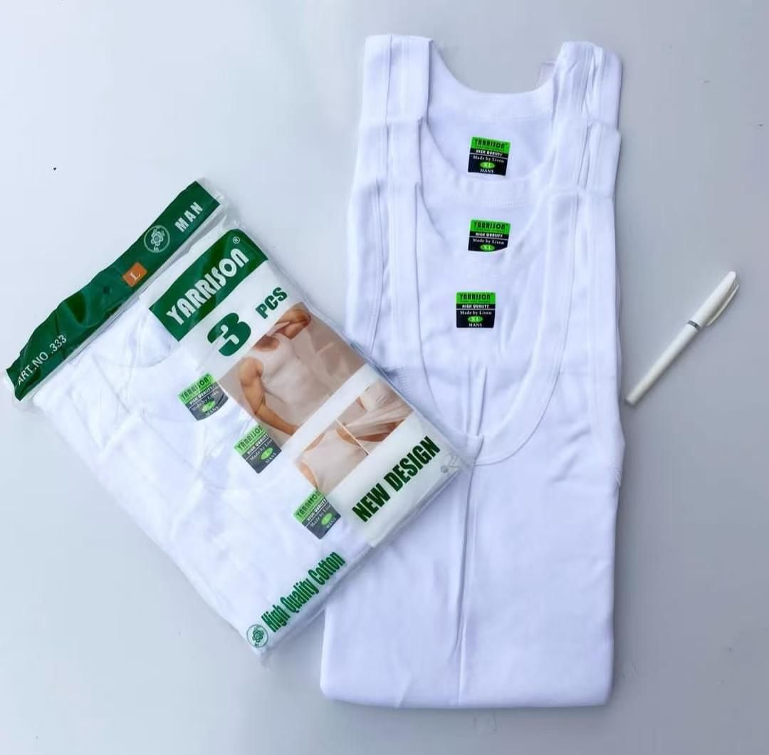 Débardeur Homme Yarrison – Lot de 3 (Gris, Blanc, Noir)