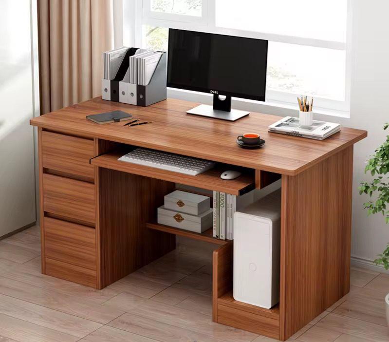 Bureau Informatique en Bois – Avec Tiroirs & Rangement Intégré