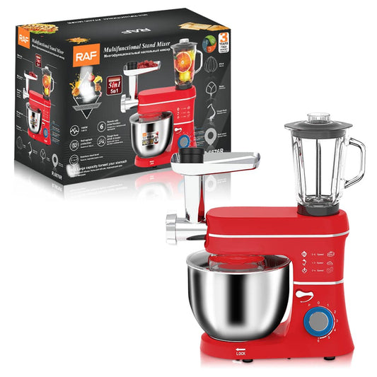 Mixeur Pâtissier Multifonction RAF 5-en-1 avec Blender et Accessoires