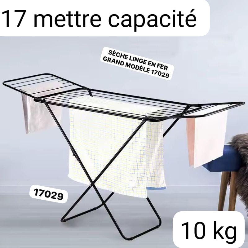 👉 Séchoir à Linge en Fer – Grand Modèle 17 m de Capacité (10 kg)