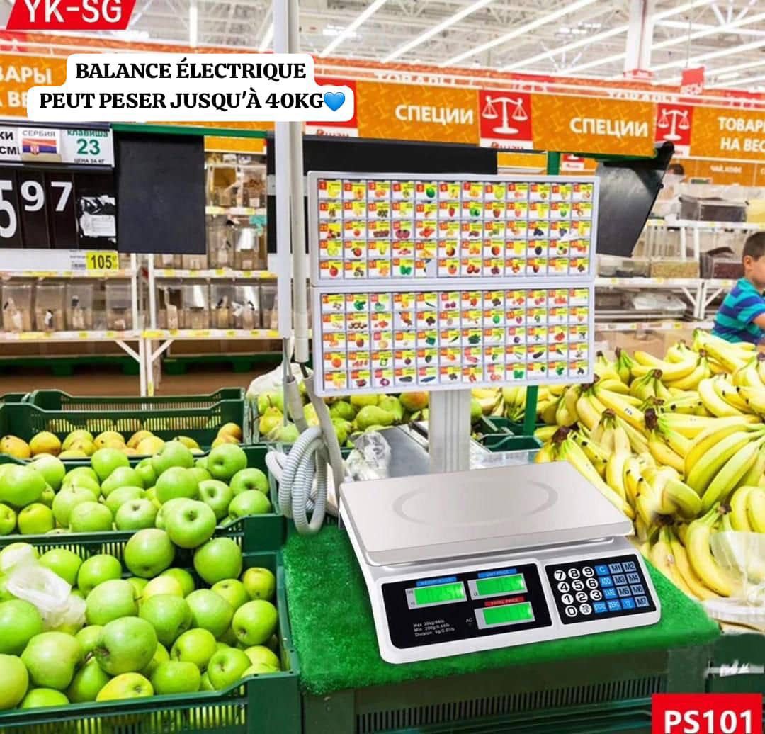 Balance Électronique Professionnelle 40kg – Écran Double Face Rechargeable