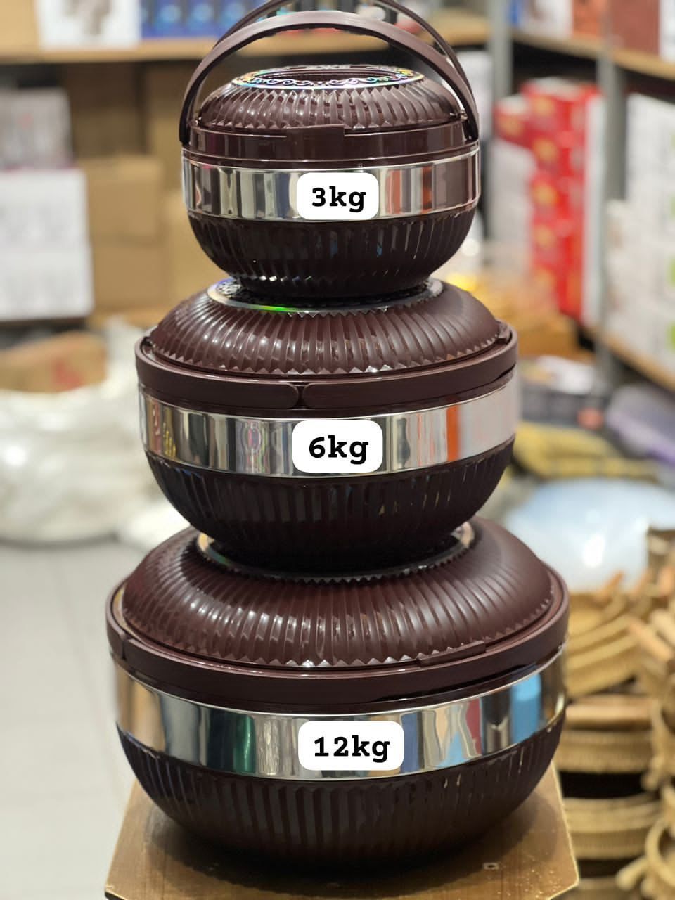 Set de 3 Bols Isothermes – 24h de Conservation (3kg, 6kg, 12kg)