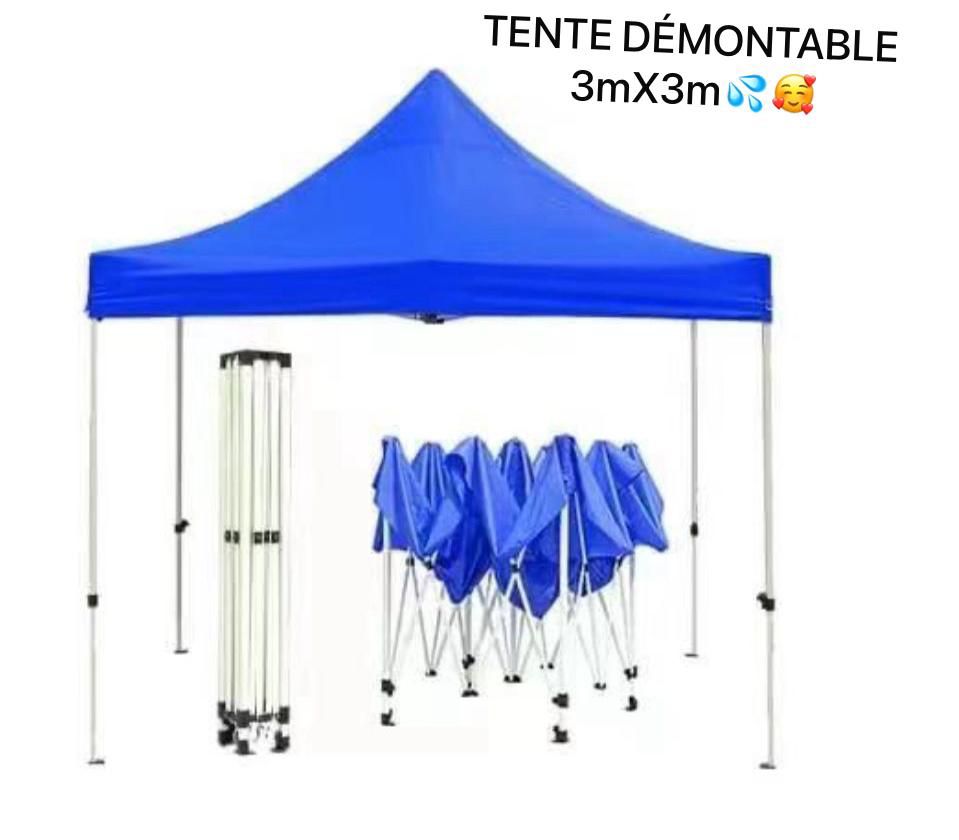 Tente Démontable 3m x 3m – Imperméable & Facile à Installer
