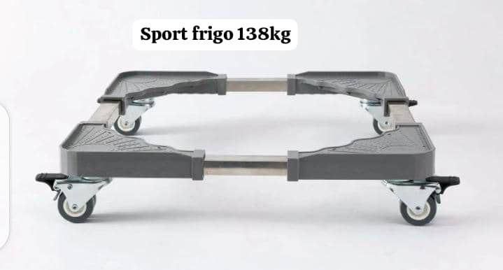 🛠️ Support Frigo Réglable pour Électroménagers – Base à Roulettes Ultra Robuste