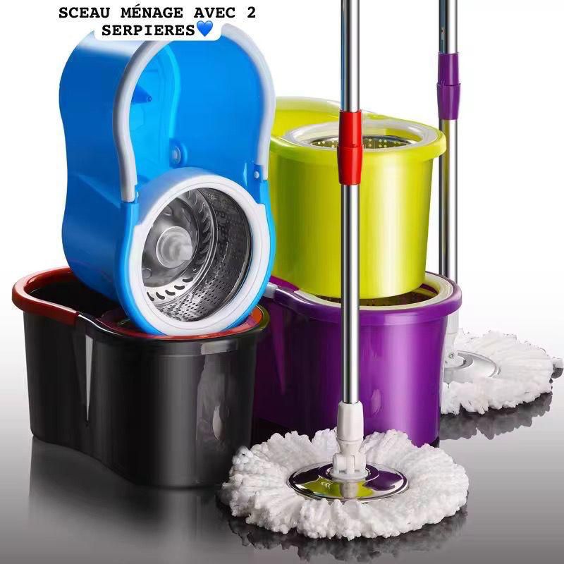 Sceau a ménage serpillière rotatif a 360°