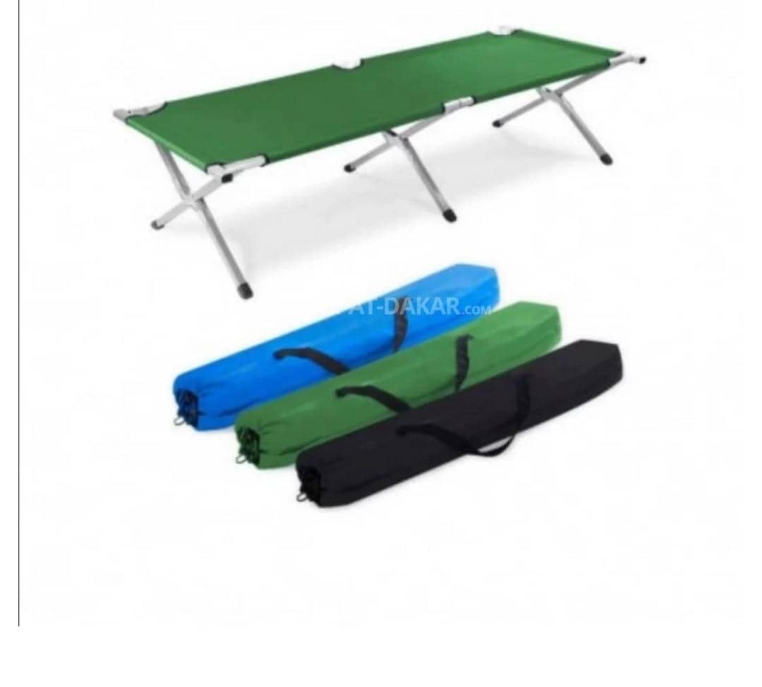 Lit de Camp Pliable avec Sac de Transport – Léger et Résistant