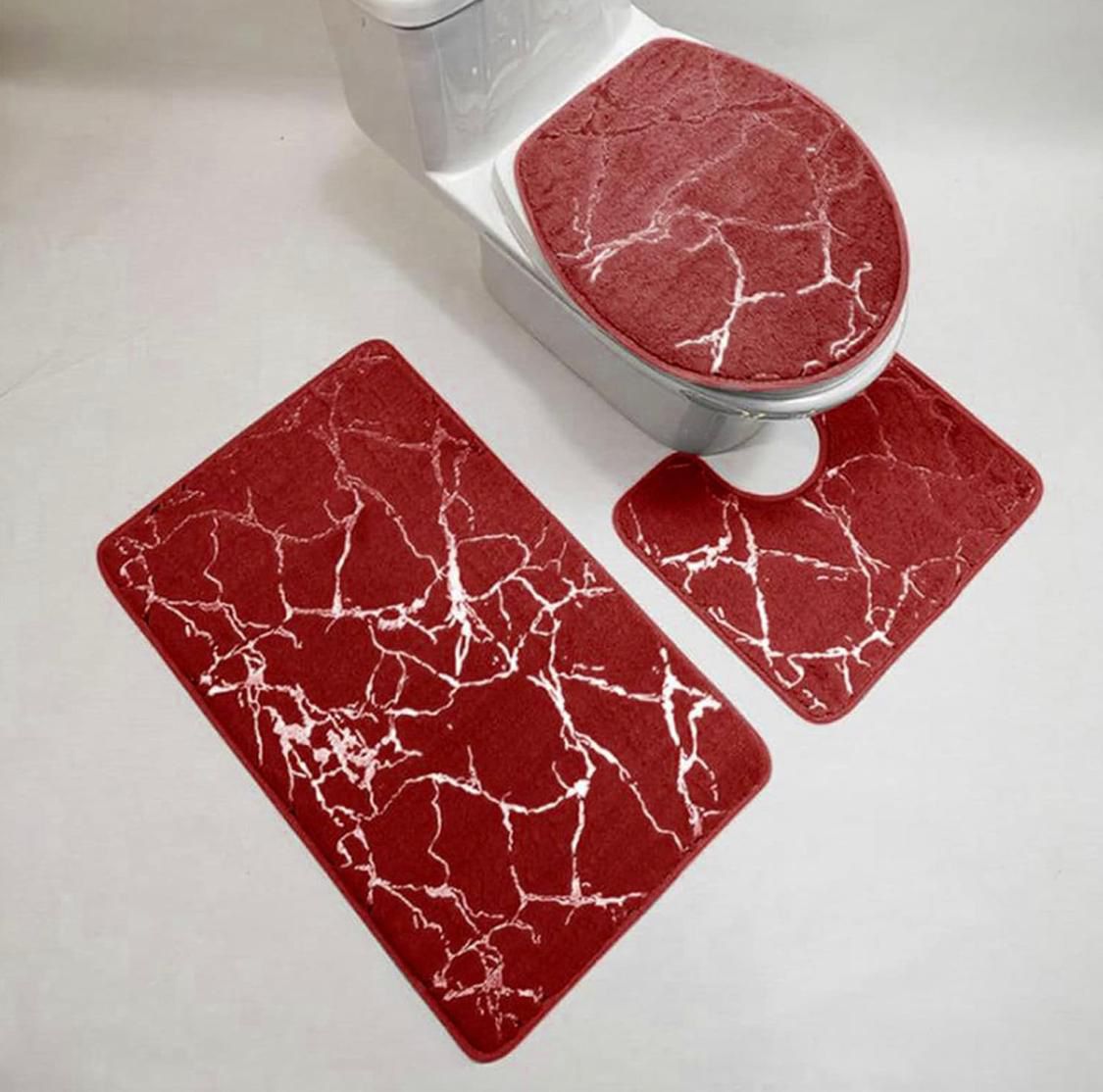 🚽 Ensemble 3 Tapis de Toilette & Salle de Bain – Ultra Doux et Antidérapant