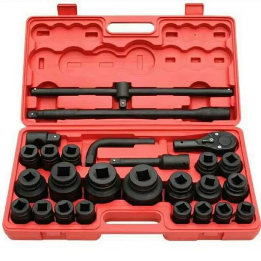 Coffret Douilles à Chocs 1 Pouce – 26 Pièces Résistantes Haute Pression