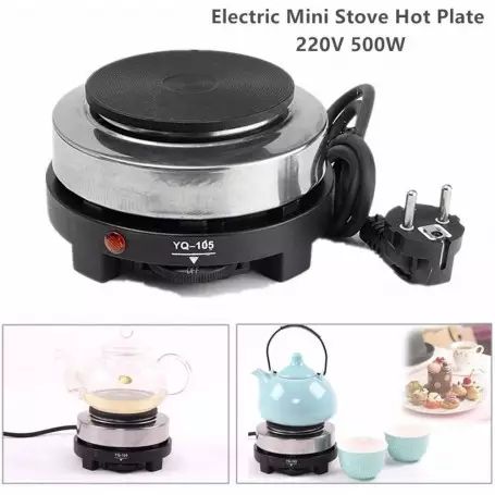 ✅ Réchaud Électrique Mini Plaque Chauffante 220V – 500W Compact et Portable