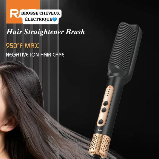 Brosse lisseur cheveux multicolore