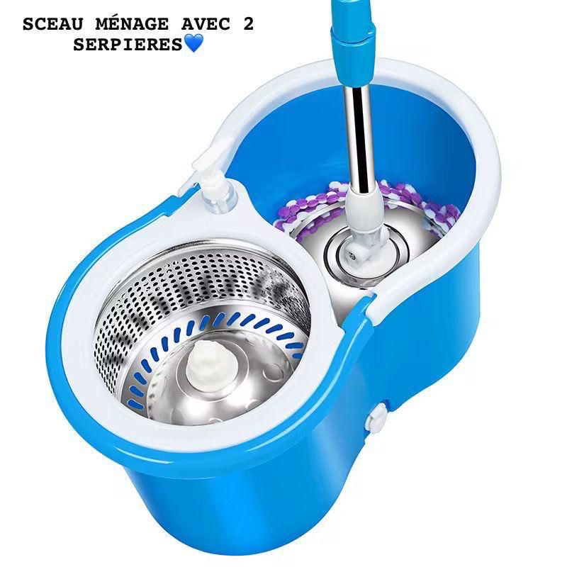 Sceau a ménage serpillière rotatif a 360°