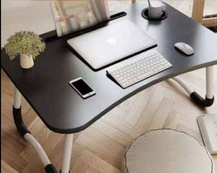 🪑 Table Pliante pour Ordinateur – Bureau Portable pour Lit & Sol