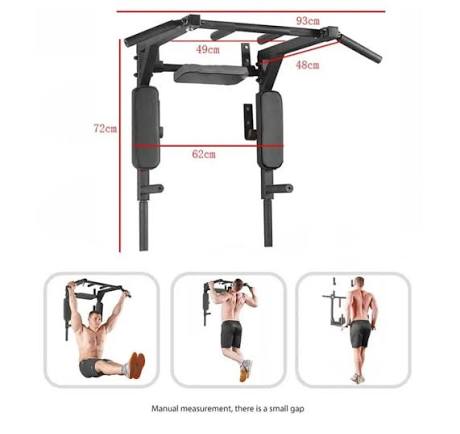Barre de Traction Murale Multifonction – Appareil de Musculation 4 en 1