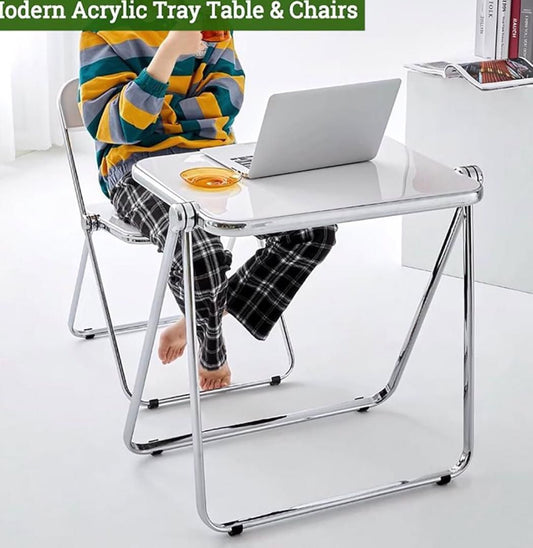 Table pliante moderne avec chaise – Design minimaliste et pratique