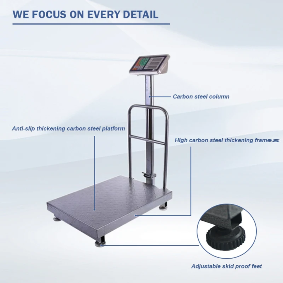 Balance électronique industrielle 500kg – Plateforme de pesage haute précision